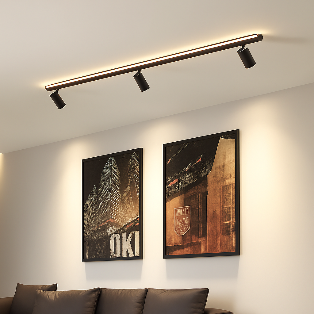 plafonnier nordique moderne avec spots design élégant et lumineux - vue 4 sur 10