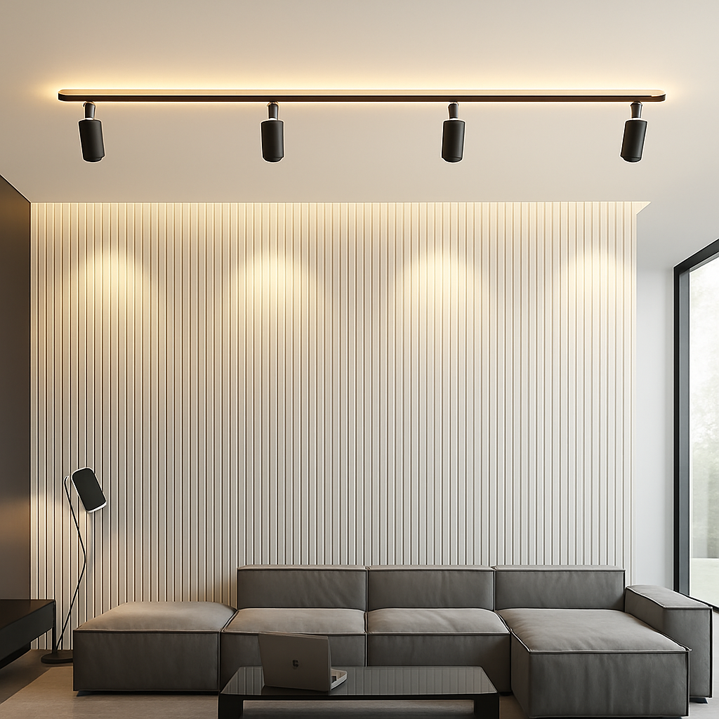 plafonnier nordique moderne avec spots design élégant et lumineux - vue 5 sur 10