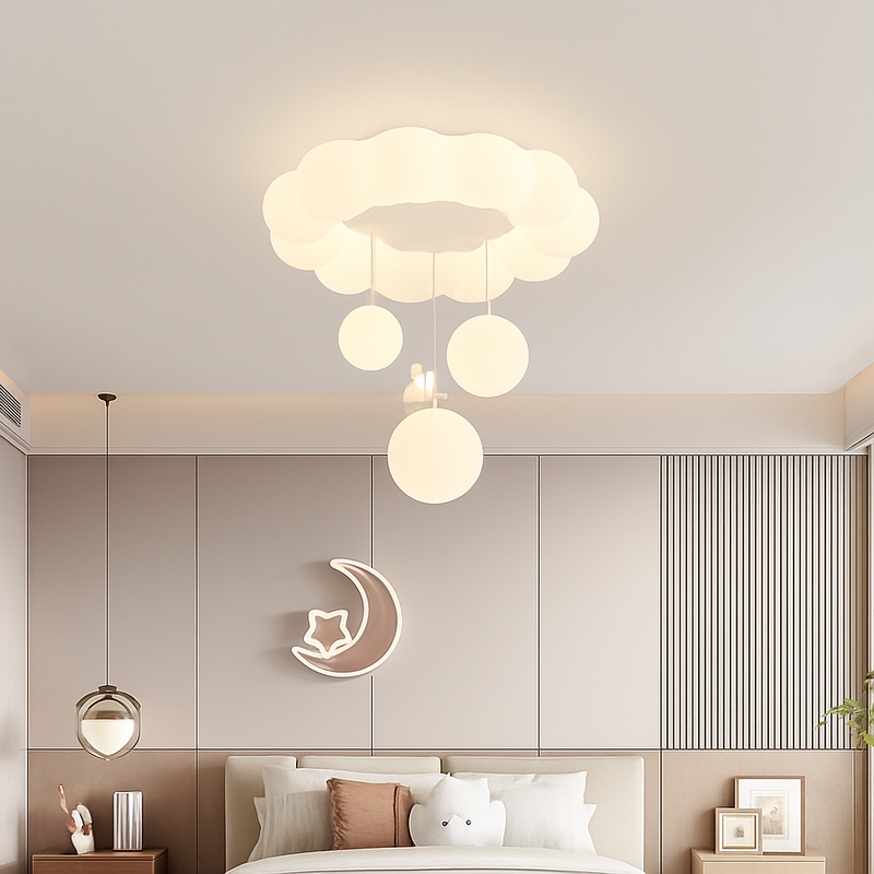 plafonnier nuage lapin ours pour chambre enfant