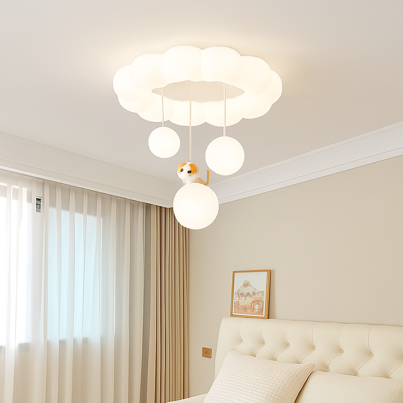 plafonnier nuage lapin ours pour chambre enfant