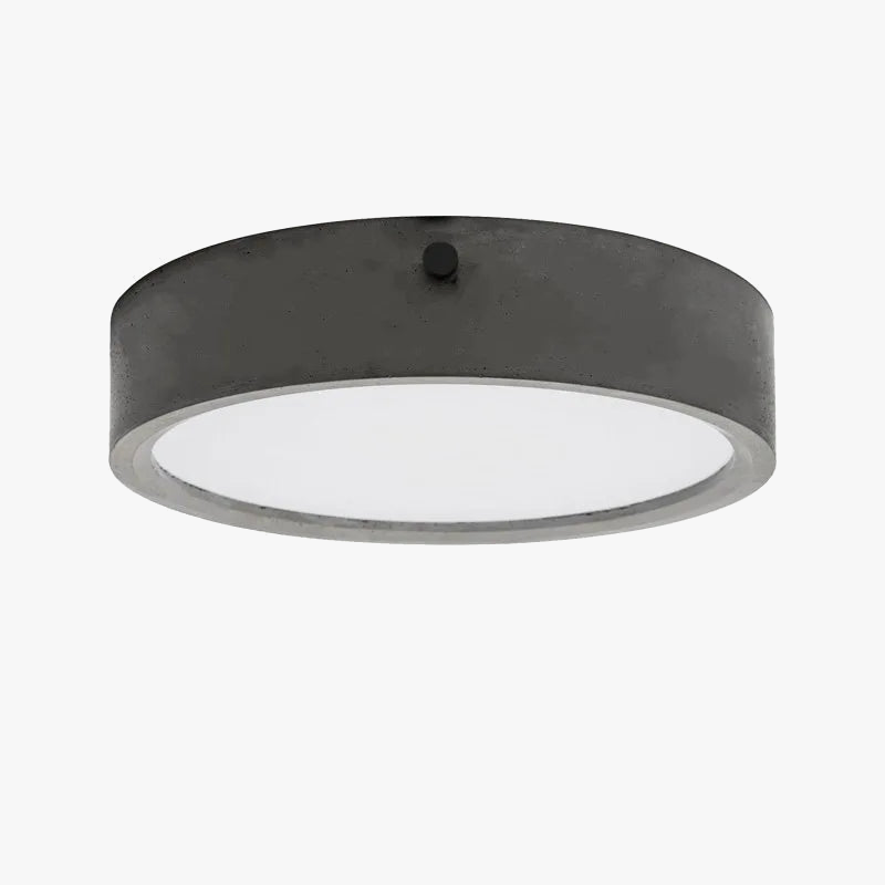 plafonnier rond en ciment style industriel pour intérieur