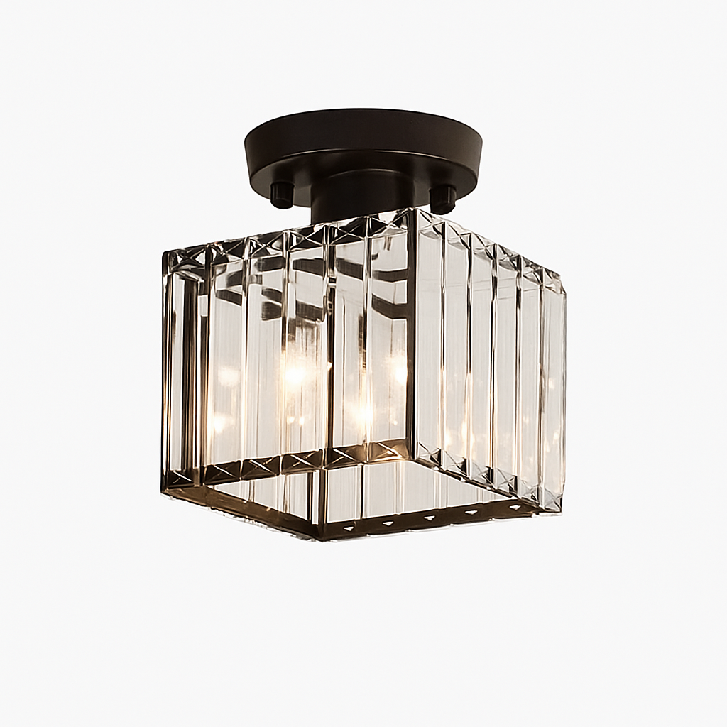 Plafonnier rond ou carré en cristal de verre Luxury
