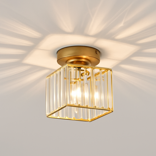 Plafonnier rond ou carré en cristal de verre Luxury