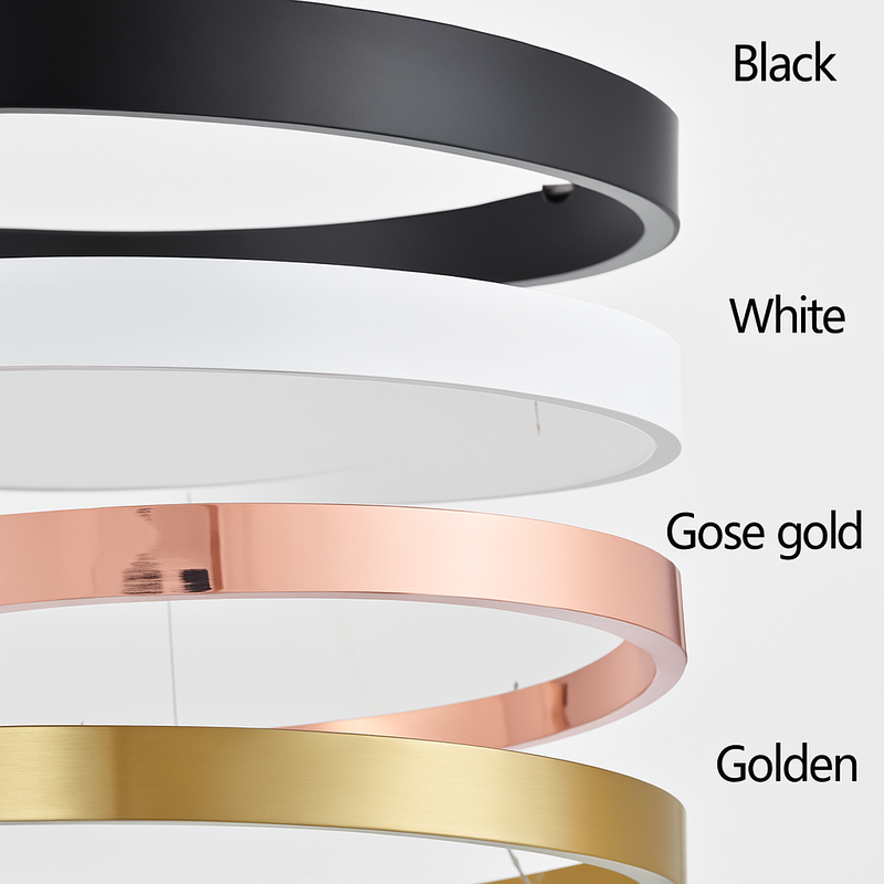 Plafonnier suspension lumière lustres pour salle à manger LED chambre salon nordique décor à la maison moderne lampes à anneau rond