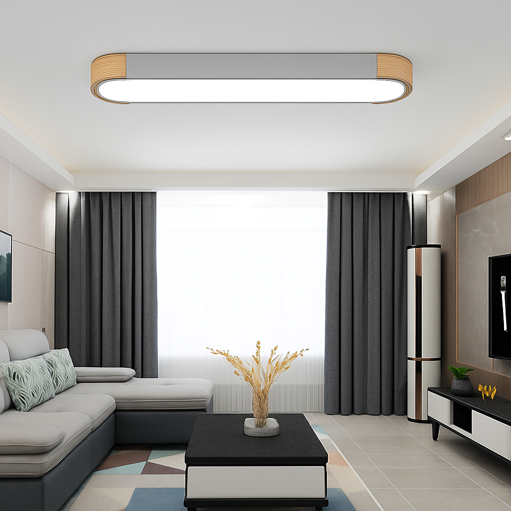Plafonniers en bois décoratif télécommande panneaux - vue 5 sur 15