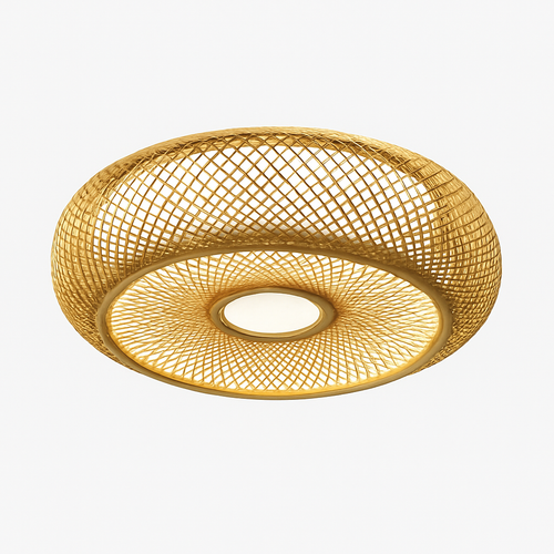 plafonniers en rotin suspension lampe décorative art lustre abat-jour