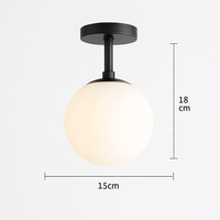Plafonniers LED nordique fer verre boule plafonniers couloir allée balcon cuisine Simple moderne créatif décor à la maison Lustre