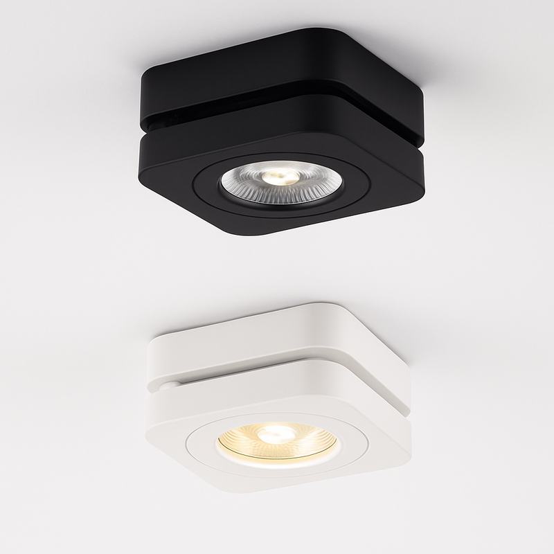 Plafonniers LED Spot 360 degrés Rotation Downlights AC85-265V 7W 10W 12W 15W pliant COB LED Downlights monté en Surface