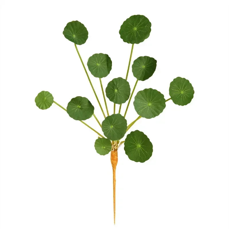 plante artificielle décoration verte feuilles lotus pour intérieur et extérieur