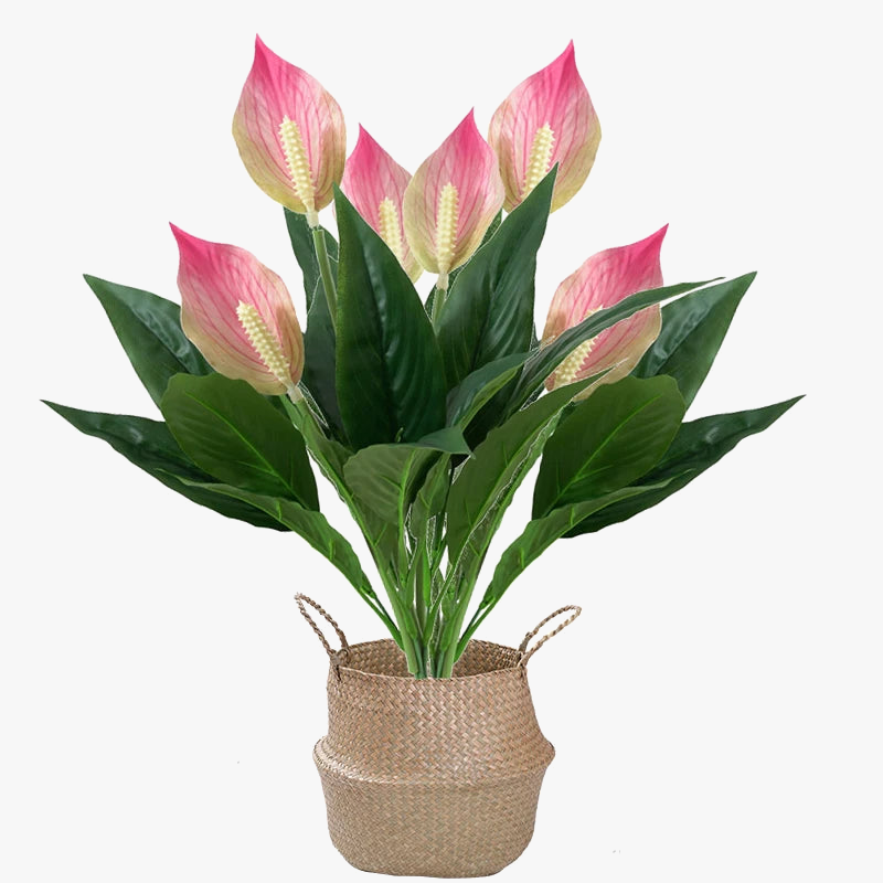 plantes artificielles tropicales monstera anthurium pour décoration intérieure