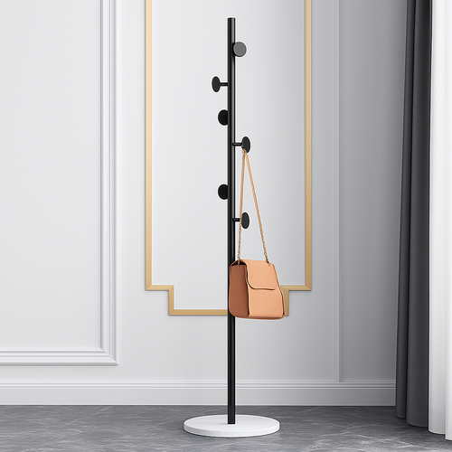 porte-manteau sur pied avec base en marbre pour vêtements
