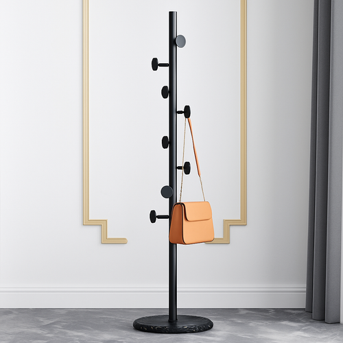 porte-manteau sur pied avec base en marbre pour vêtements