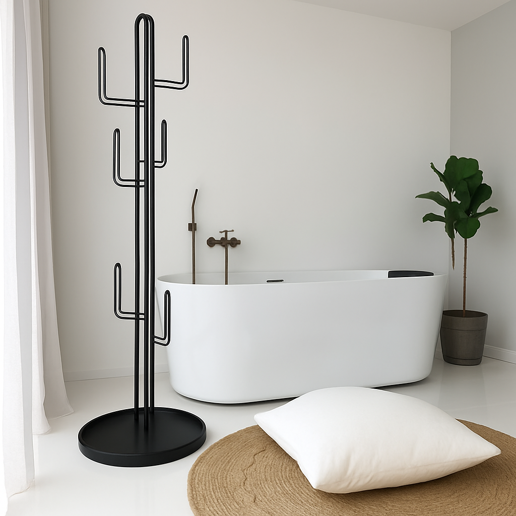 porte-manteau sur pied design moderne en forme de cactus - vue 5 sur 7