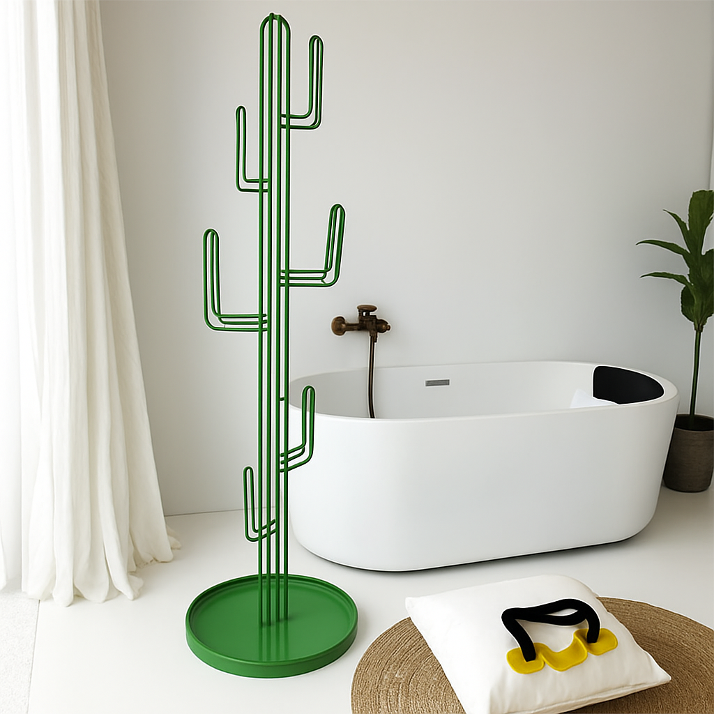 porte-manteau sur pied design moderne en forme de cactus - vue 6 sur 7