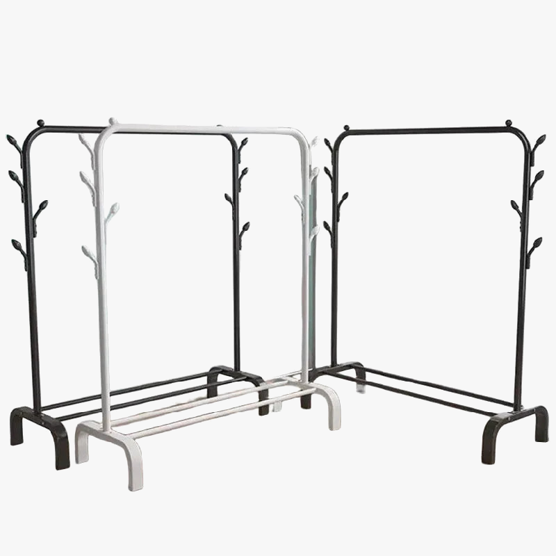 porte-manteaux sur poteau grande capacité pour vêtements et accessoires