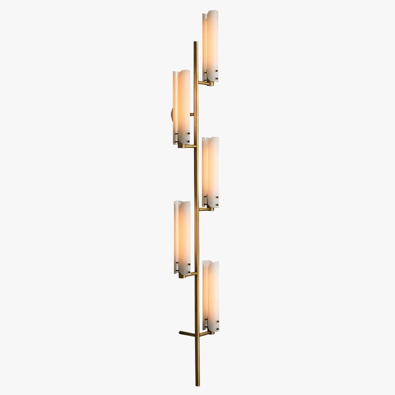 applique murale Art déco cuivre or blanc lumière LED pour chambre