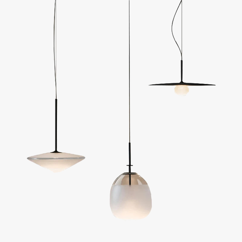 Suspension design en verre soucoupe volante forme