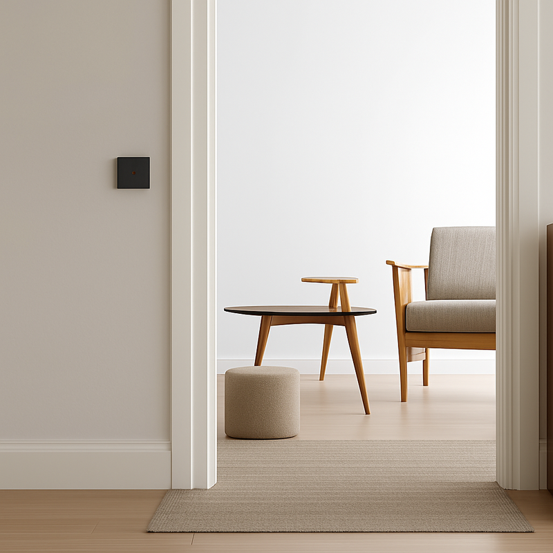 Prise double RJ45 en acier noir brossé