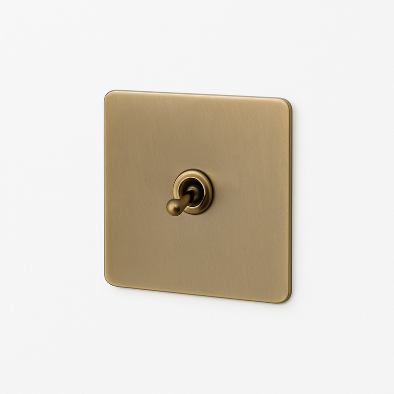 Prise électrique et double USB et USB type C (Europe) en acier bronze vieilli bords arrondis