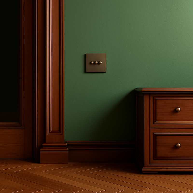 Prise électrique et double USB et USB type C (Europe) en acier bronze vieilli bords arrondis