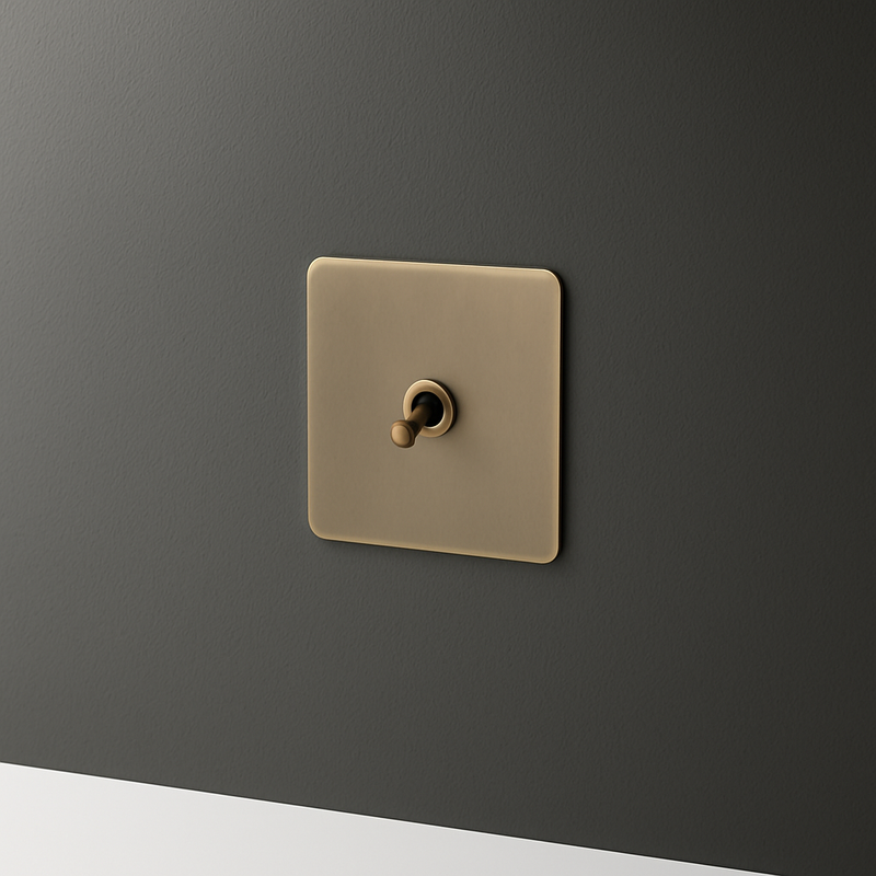 Prise RJ45 en acier bronze vieilli bords arrondis