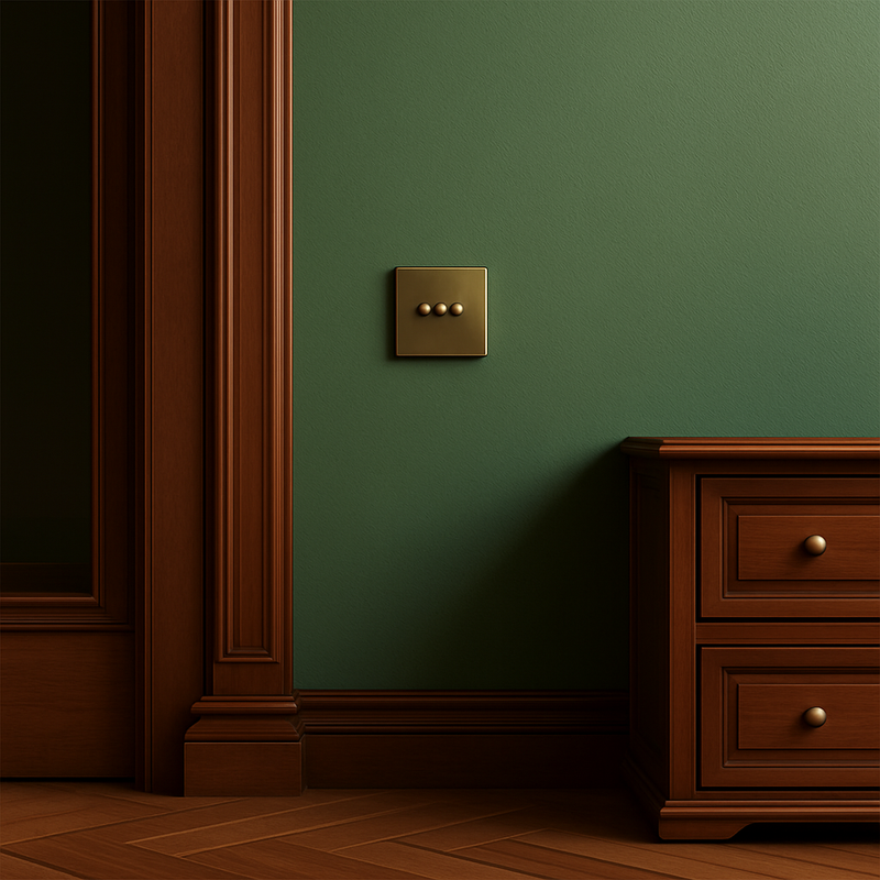 Prise RJ45 en acier bronze vieilli bords arrondis