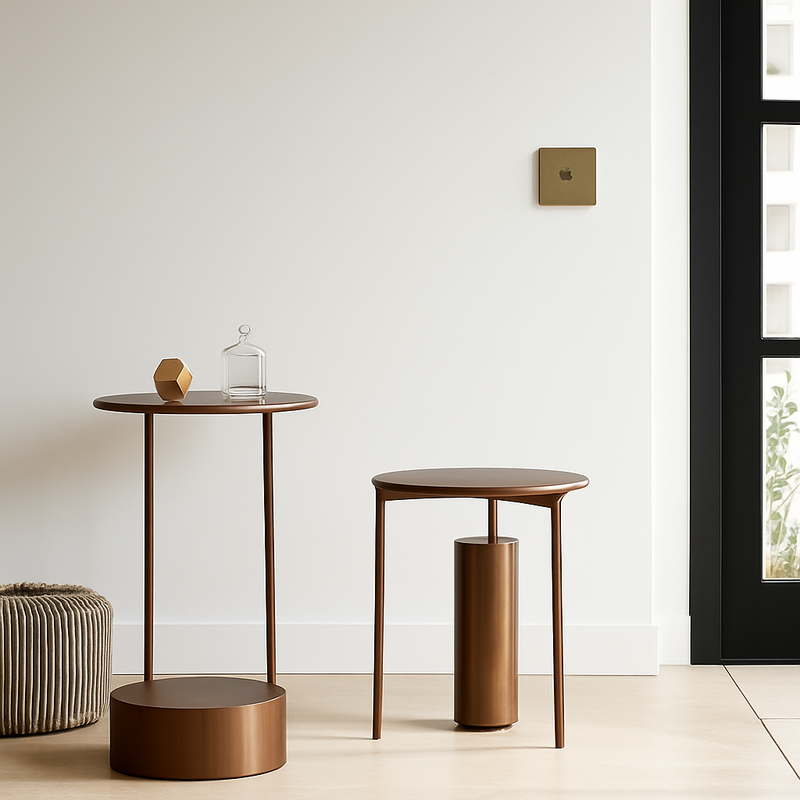 Prise RJ45 en acier gris vieilli brossé bords arrondis