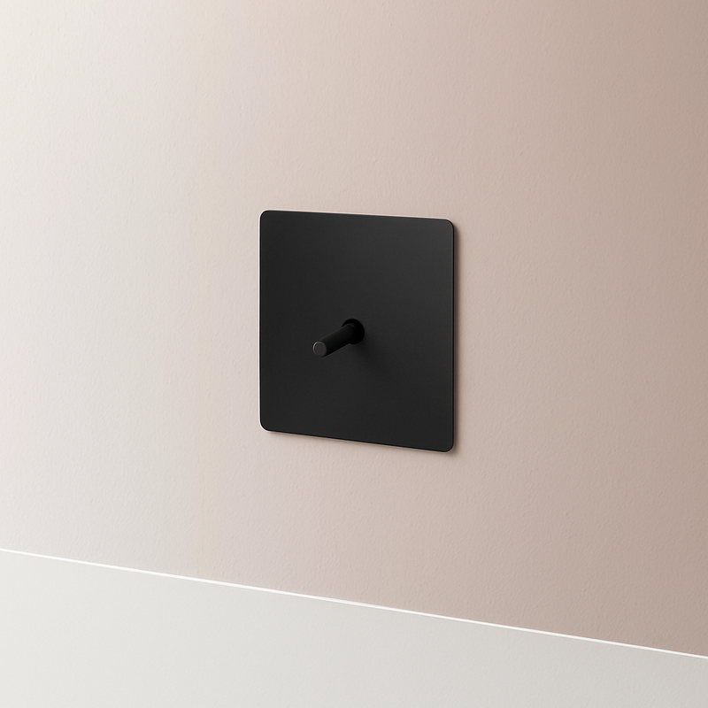 Prise RJ45 en acier noir mat