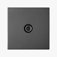 Prise TV en acier gris foncé brossé