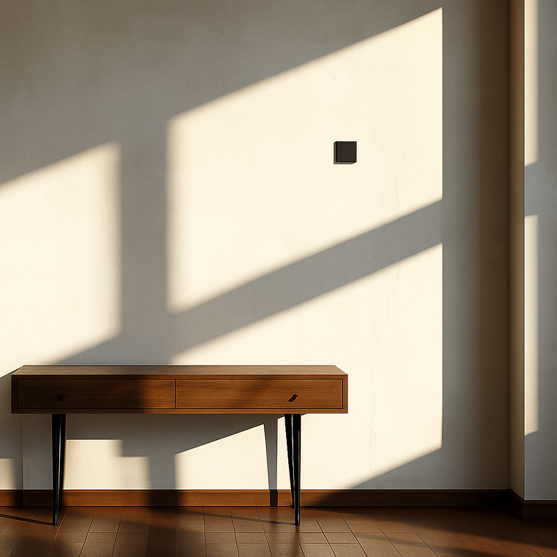 Prise TV en acier noir mat