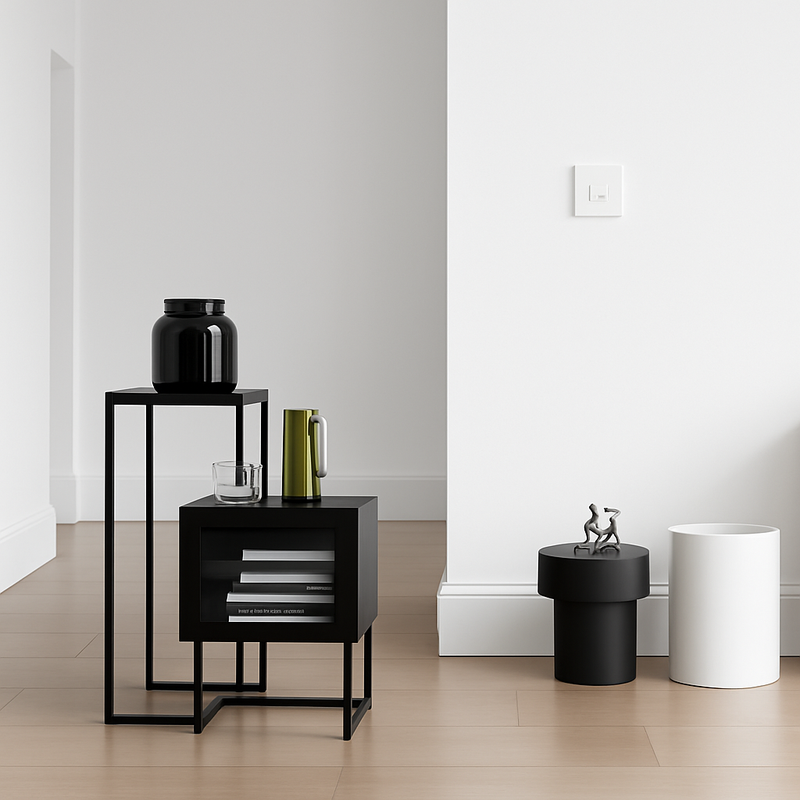 Prise TV et RJ45 en acier blanc mat bords arrondis