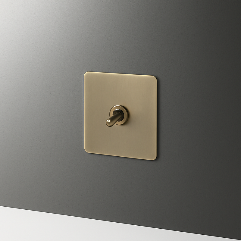 Prise TV et RJ45 en acier bronze vieilli bords arrondis