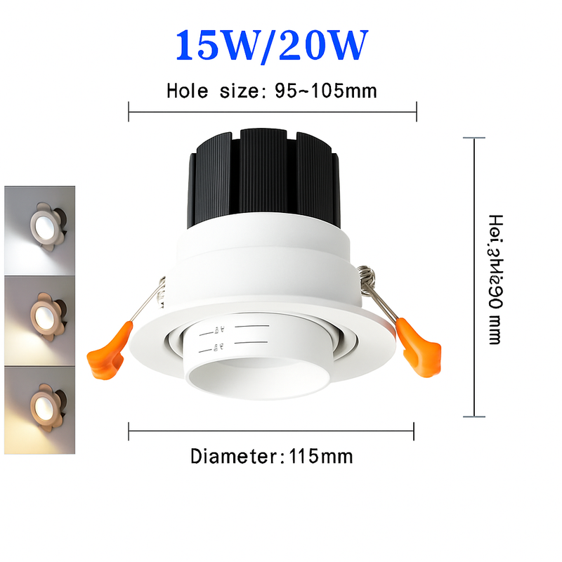 projecteur led spot encastré dimmable avec zoom intégré