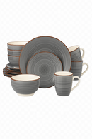 Service de table porcelaine vintage rayures 16 pieces