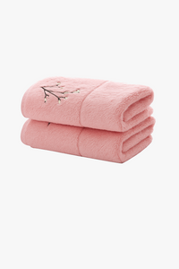 serviette de bain bambou brodée absorbante ensemble doux