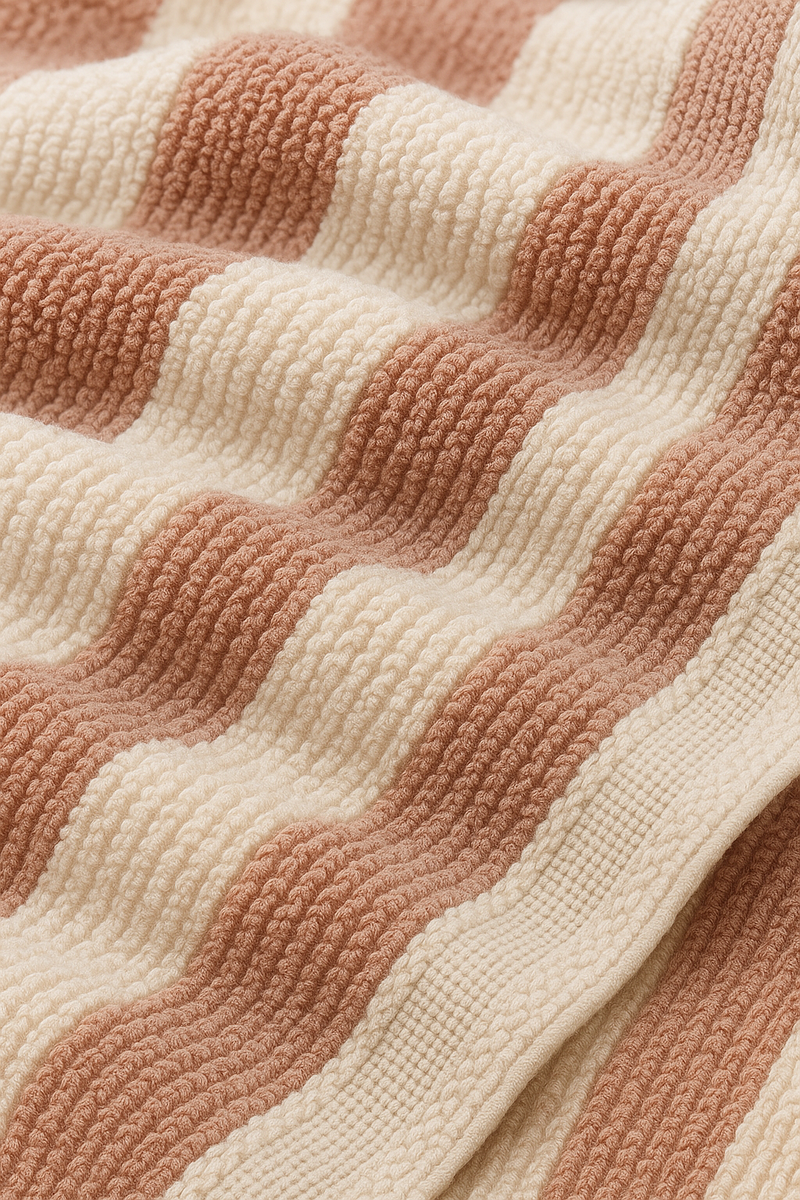 Serviette de bain lot 3 rayées douces absorbantes