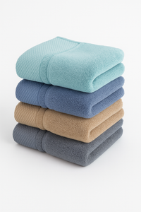 serviette de bain lot 4 coton brodé séchage