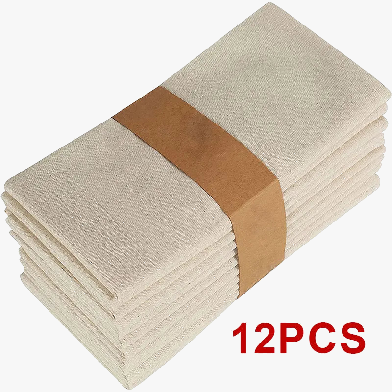 Serviette de table épaisse style pastoral réutilisable 40x40
