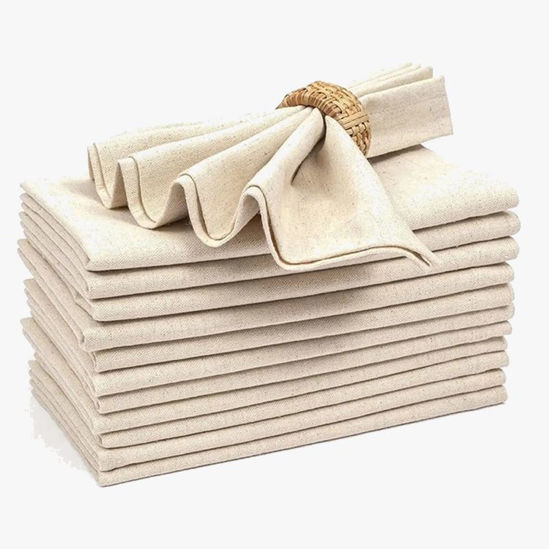 Serviette de table épaisse style pastoral réutilisable 40x40cm