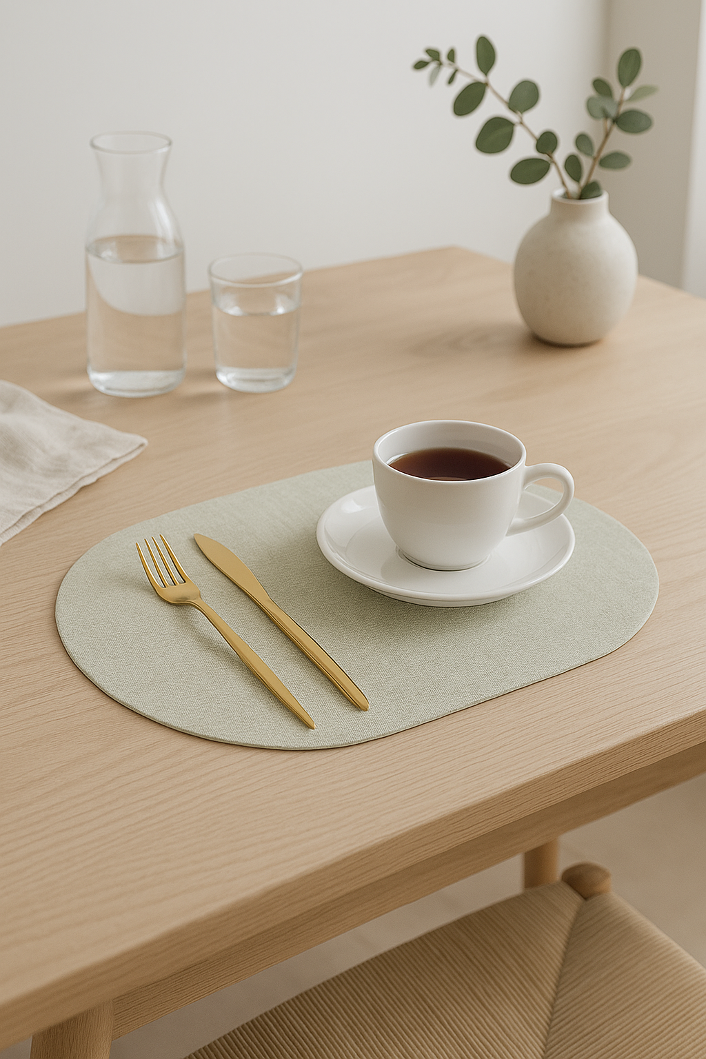Set de table decoratif ovale antiderapant resistant chaleur - vue 3 sur 2