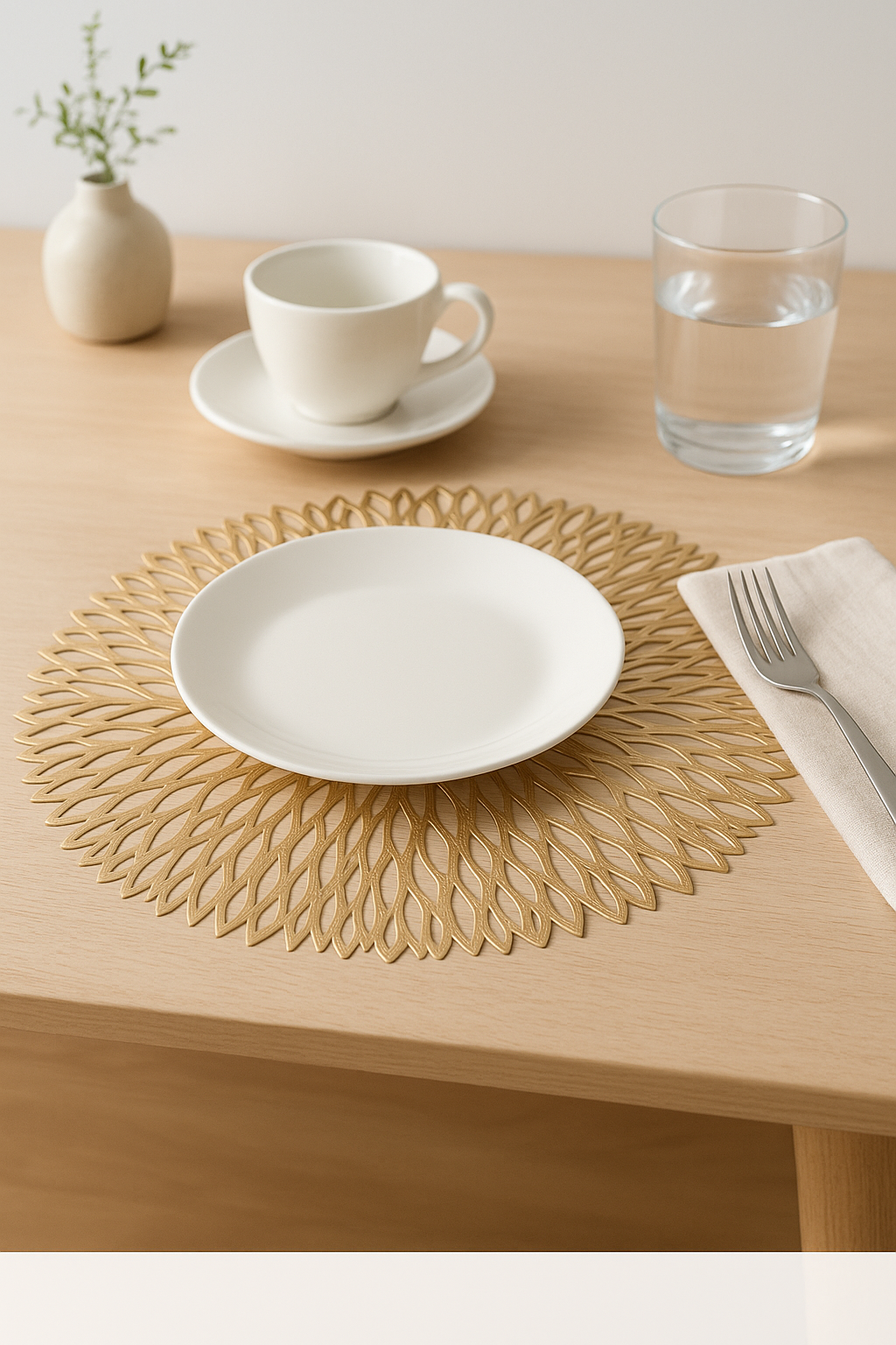 Set de table floral ajouré style européen vinyle