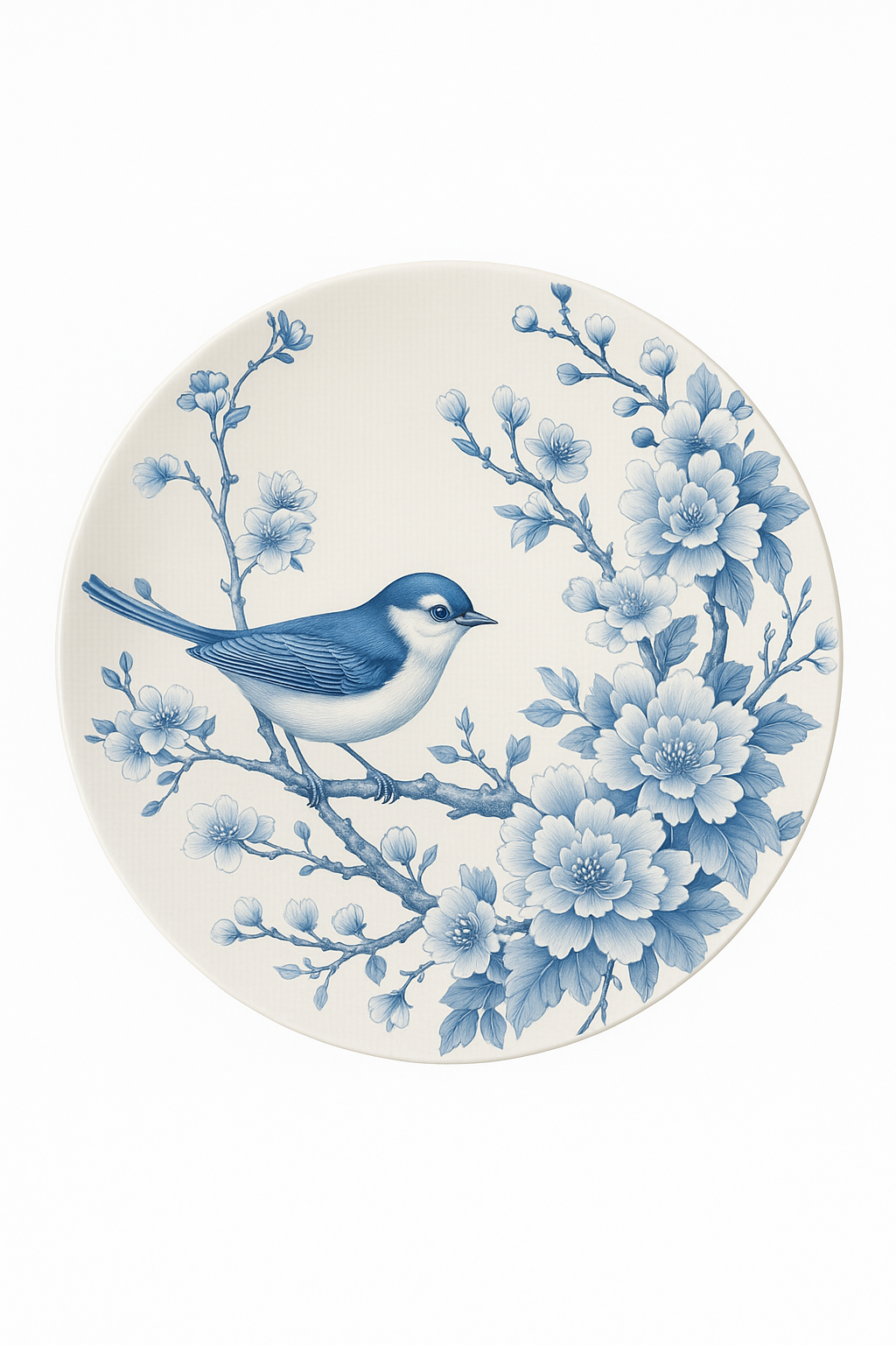 set de table motifs fleurs oiseaux style chinois - vue 3 sur 2