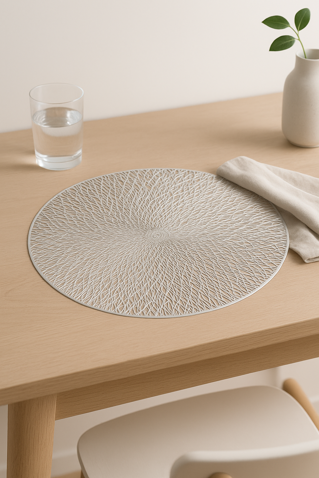 Set de table rond ajouré pvc isolant antidérapant