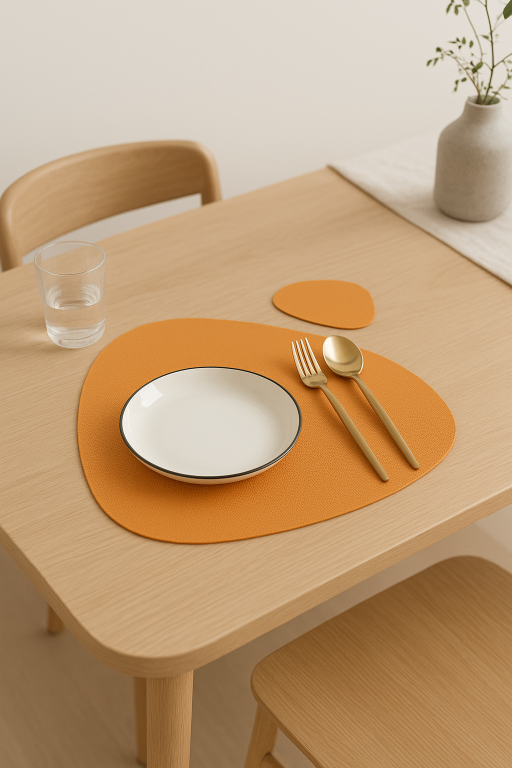 Set de table rond tressé lavable style moderne - vue 3 sur 2