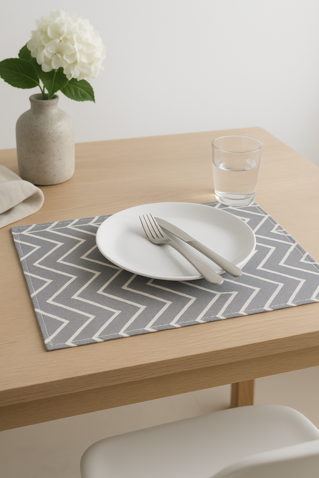 Set de table tissu rayures carreaux style prairie - vue 3 sur 2