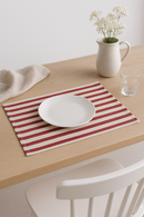 Set de table tissu style prairie rayures carreaux