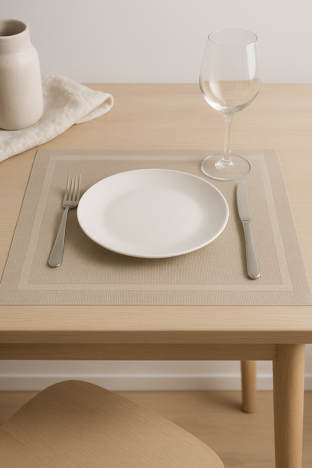 Set de table vinyle tissé antidérapant lavable lot