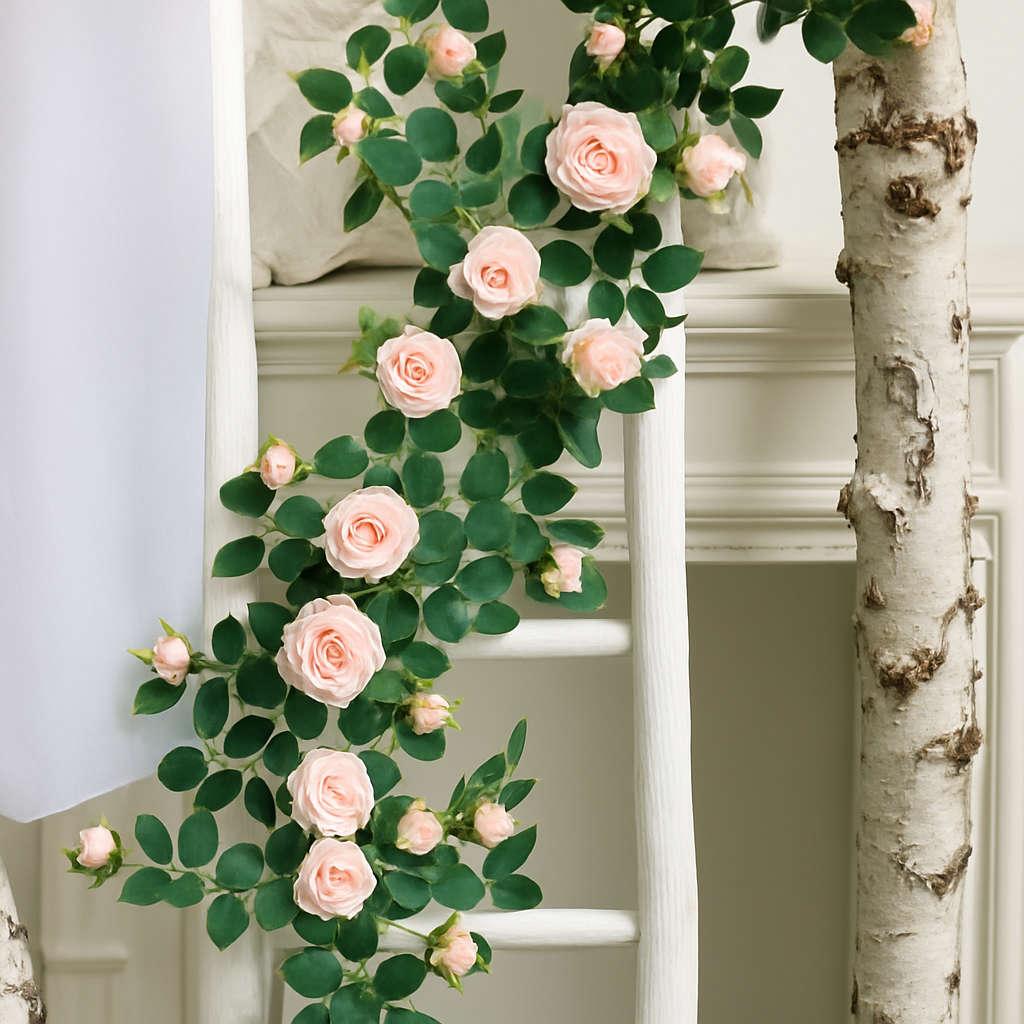 soie artificielle fleurs faux roses décoration élégante pour intérieur - vue 6 sur 11