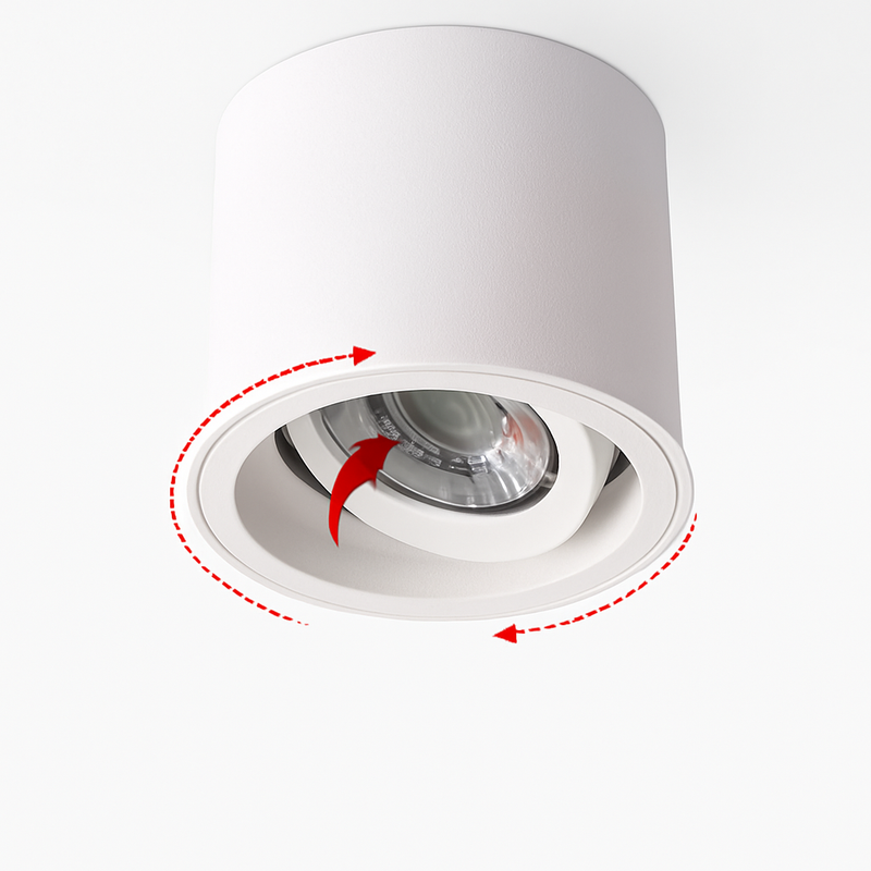 Spot Downlights LED anti-éblouissants montés en Surface 7W9W12W15W20W24W Epistar puce COB Angle réglable