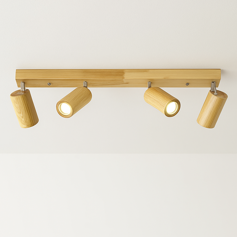 spot en bois simple led pour éclairage de magasin et salle à manger